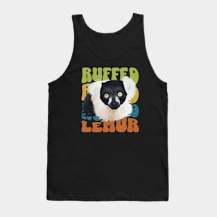 Black and White Ruffed Lemur Tank Top